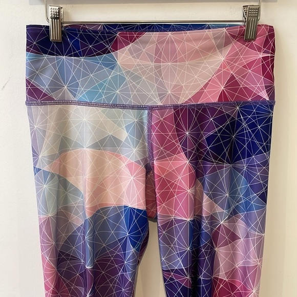My Inner Fire Colorful Geometric Printed Recycled Polyester Yoga Leggings 6 - Picture 2 of 9
